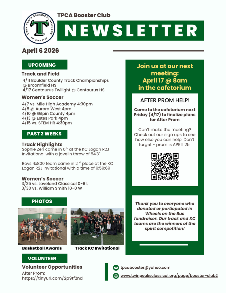Booster Club Newsletter
