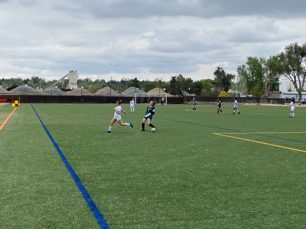 Soccer game in play 