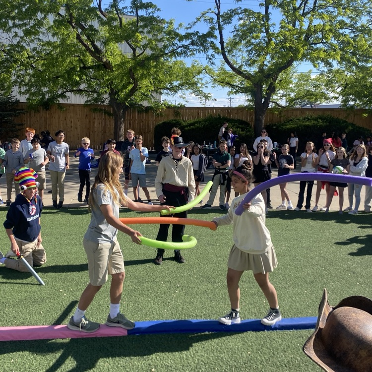 swashbuckling at the middle school social