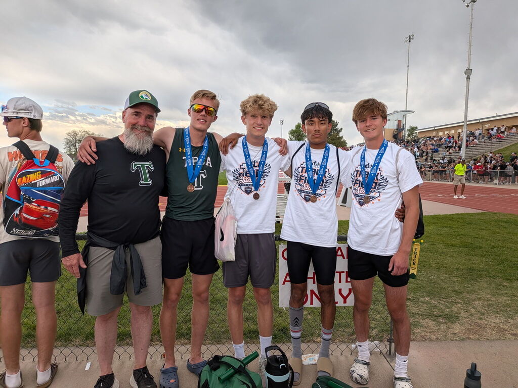 Coach Wright proud to be with the team. Brody, Ethan, Kenath and Micah