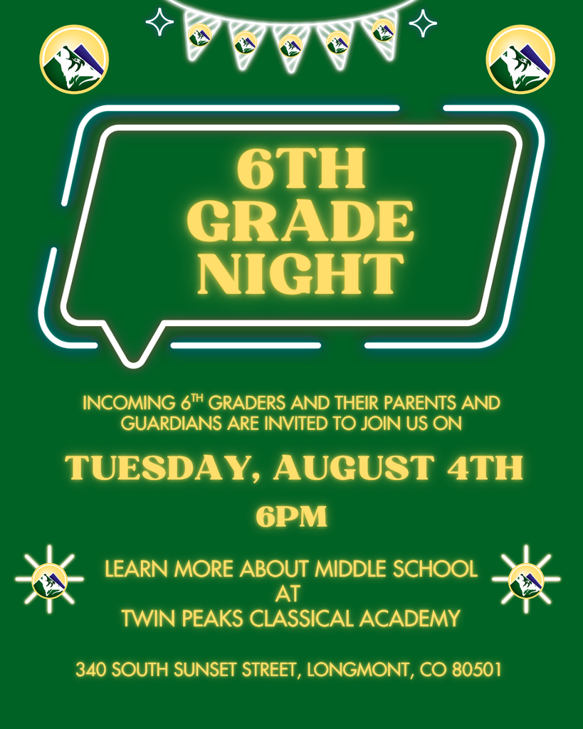 6th grade night at Twin Peaks Classical Academy