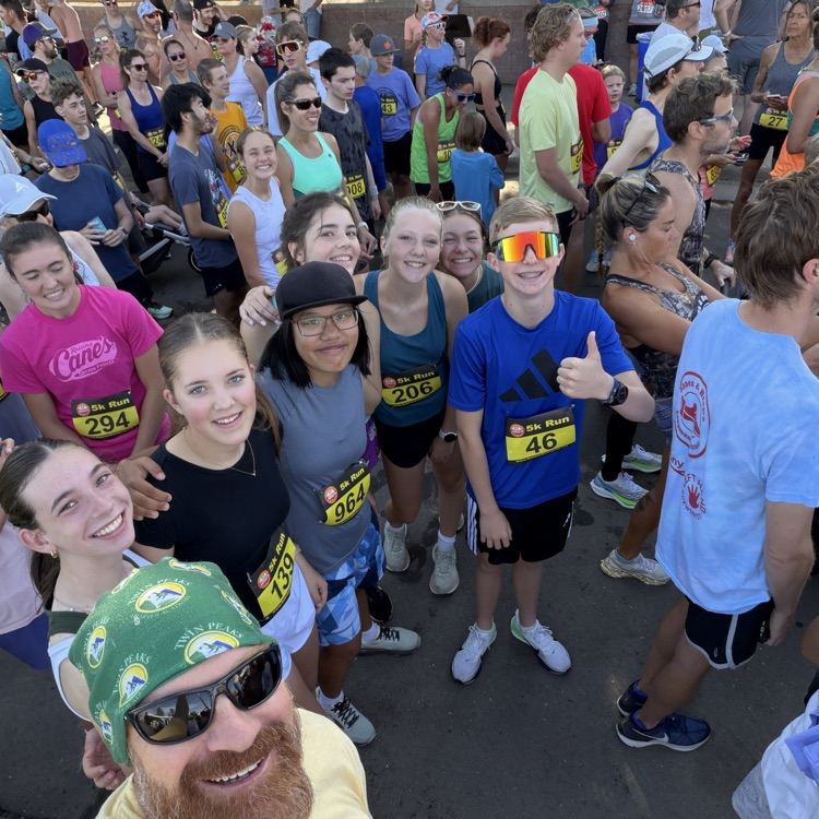 part of the pack at the sunrise stampede