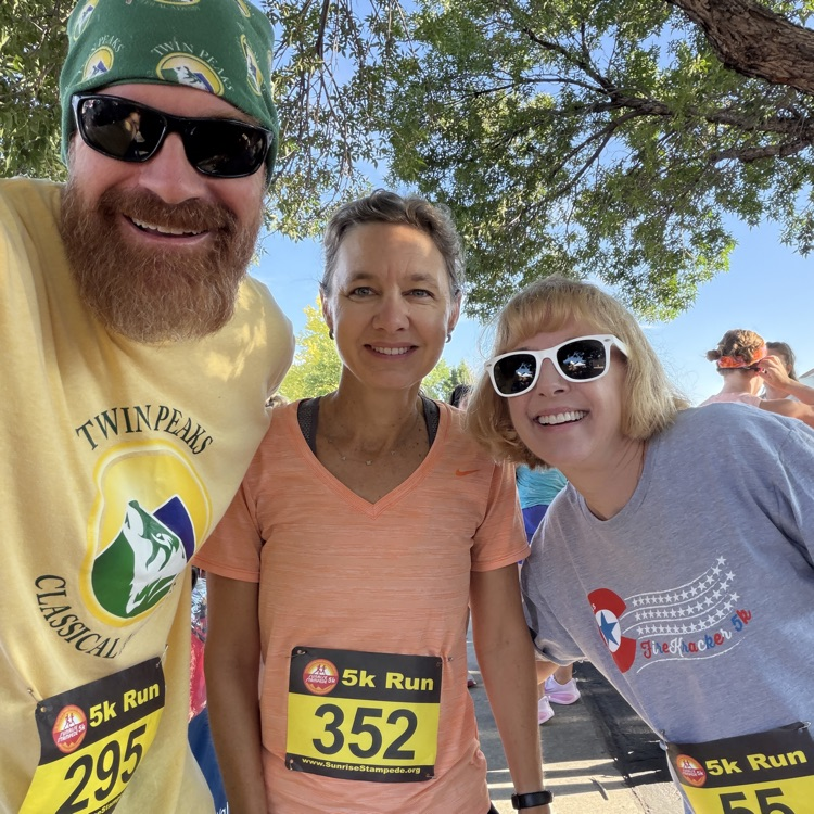 Part of the pack at the sunrise stampede