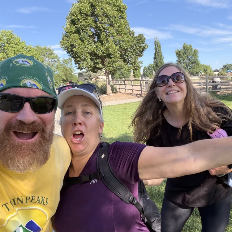 Part of the pack at the sunrise stampede