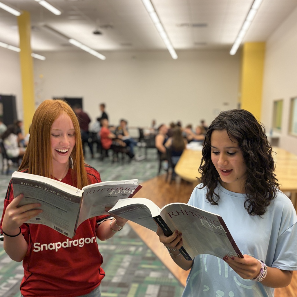 students reading