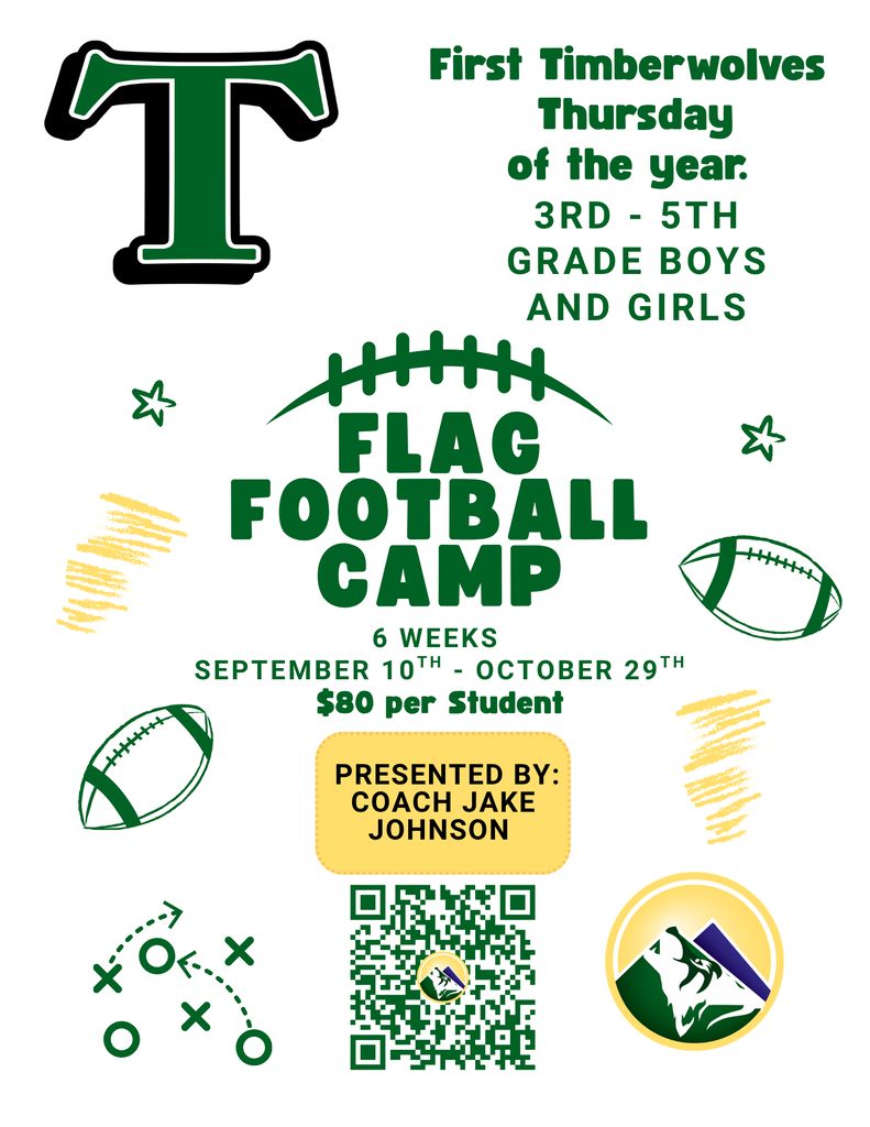 Flag football camp flyer 
