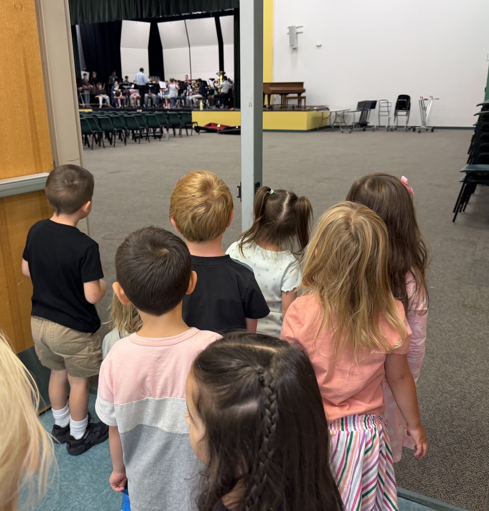 Preschool watching Middle School Orchestra