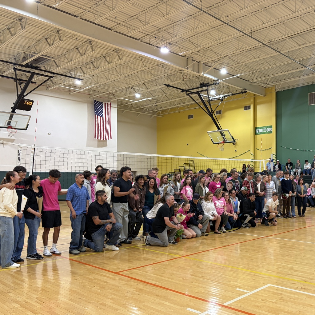 parents and students at Senior Night