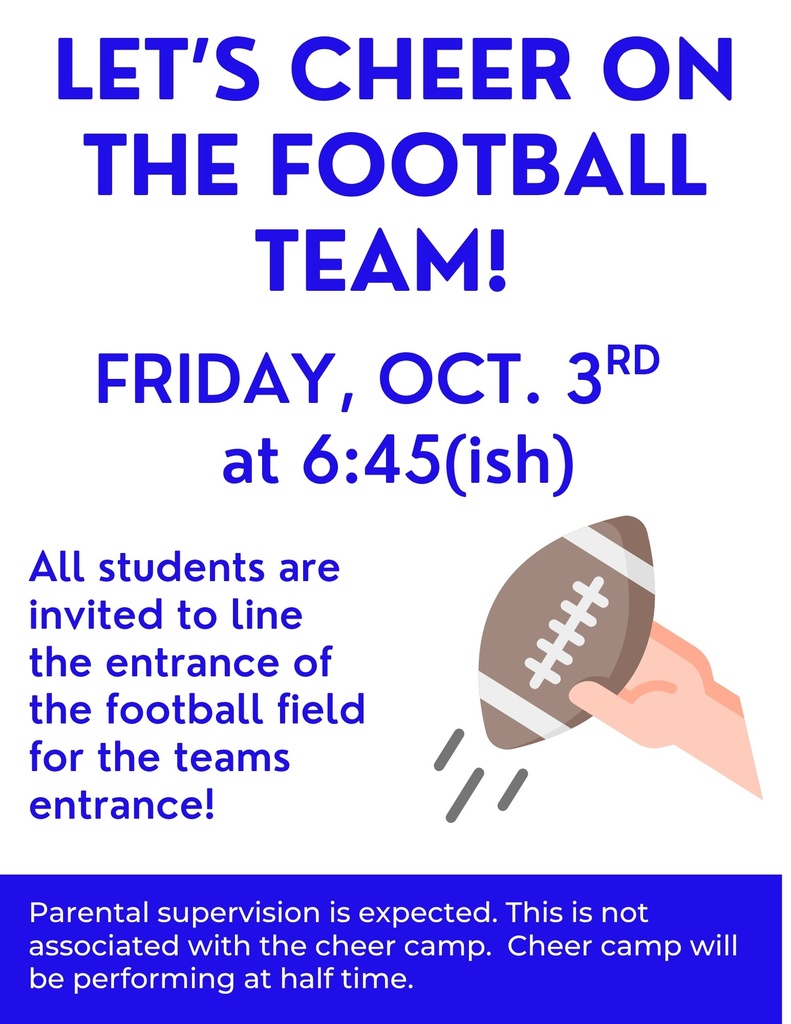 Line the entrance for the last home football game!