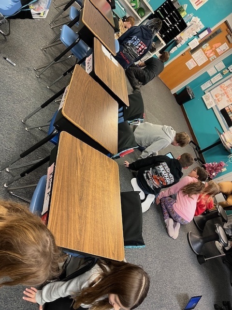 Presenting to the 4th grade class