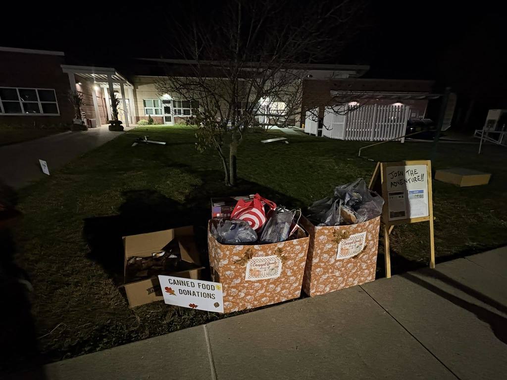 Canned donations for the food bank