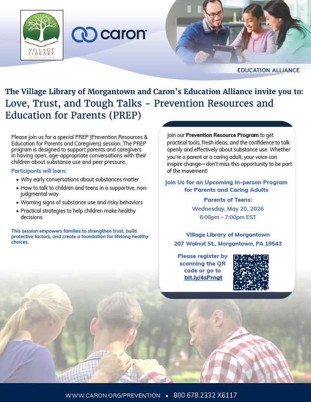 Prevention Resource Program Wednesday, May 20, 2026 6pm - 7 pm. See caption for additional details