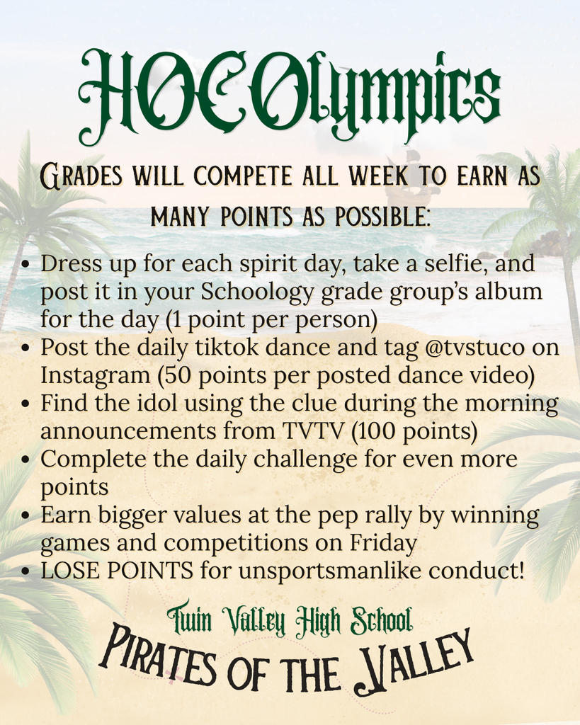 Students at the high school will have the chance to compete all week to earn points for their grade level team
