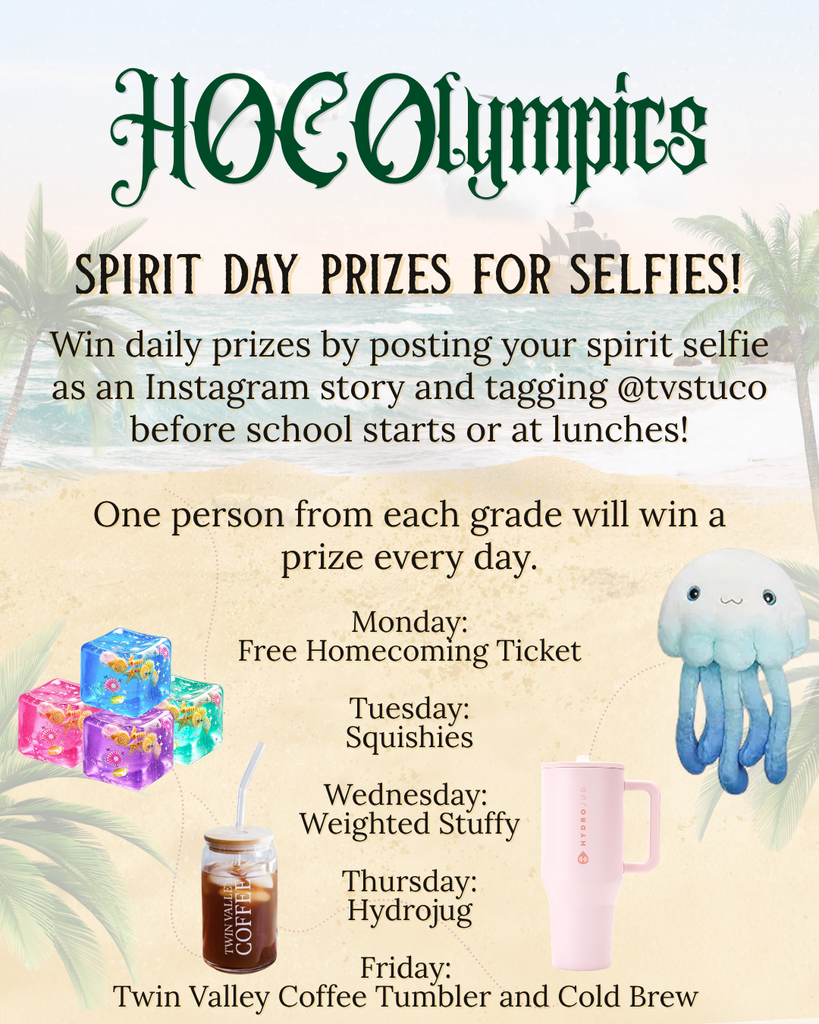 Spirit day prizes