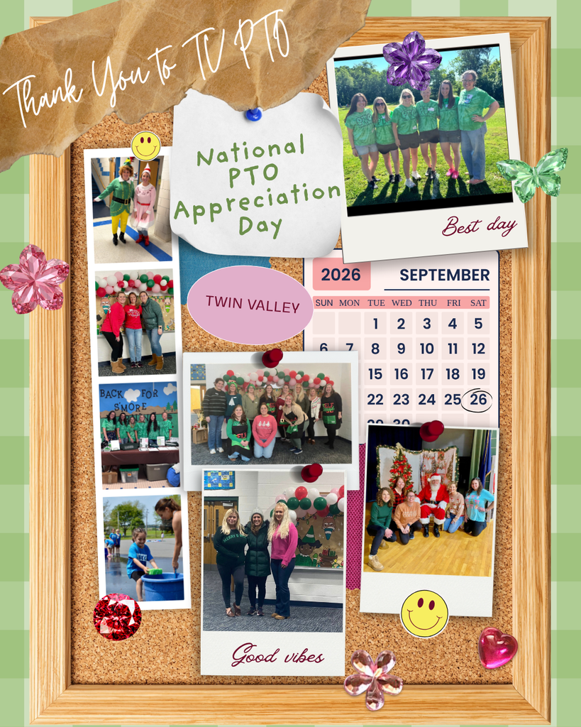 A visual collage of images from the various Twin Valley PTO groups or events they have helped plan and prepare.