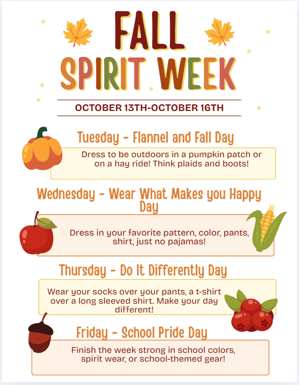 TVMS Fall Spirit Week