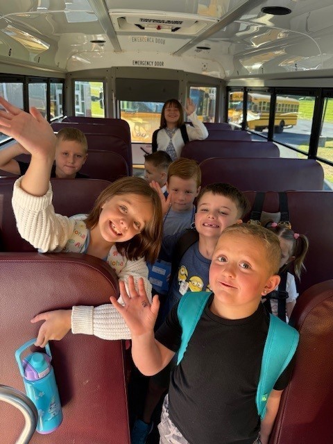 Students on the bus