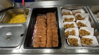 Popcorn Chicken with Garlic Bread