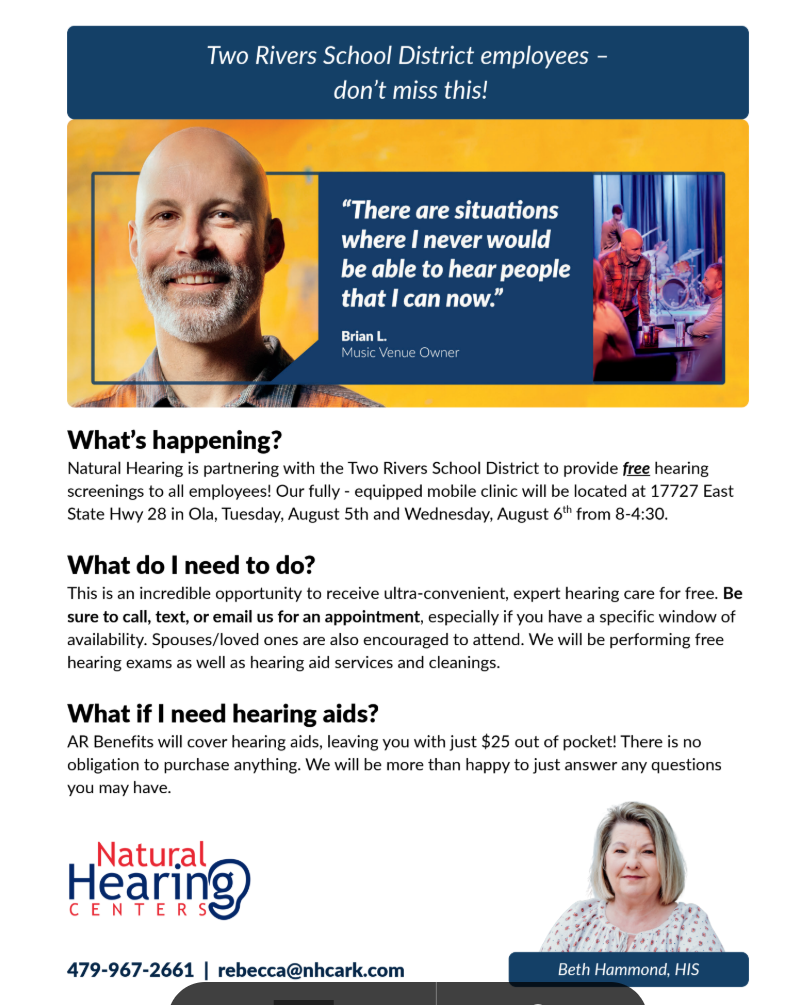 Free hearing screening