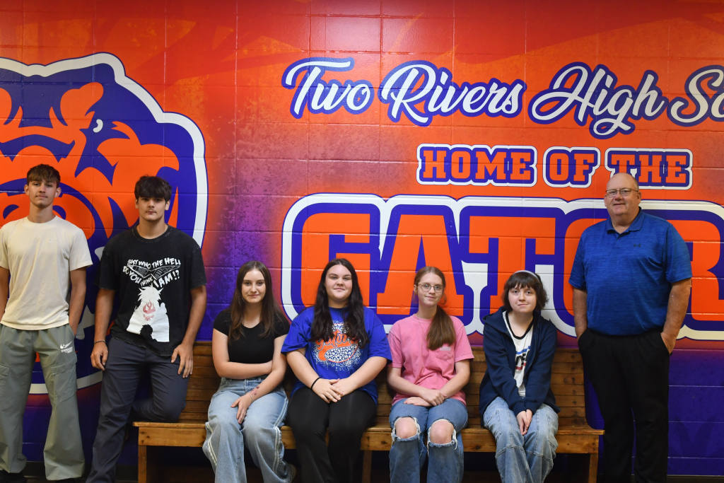 Two Rivers High School is proud to recognize outstanding students through our Student of the Month Program, which honors students in grades 9–12 as well as the Plainview Superette Academic Students of the Month. This program provides an opportunity to celebrate students who consistently demonstrate strong character, positive citizenship, and a commitment to excellence. At Two Rivers, we place a high value on good citizenship and take pride in recognizing students who exemplify these qualities each day. Our honorees are students who work cooperatively with their peers, take pride in completing their work, demonstrate positive behavior, and often step into leadership roles by serving as positive role models for others. To celebrate their accomplishments, Two Rivers High School will provide each honoree with a meal, and the principal will take the 9th–12th grade Students of the Month out for lunch. Each student will also receive a certificate recognizing their achievement and will be featured in local newspapers. Pictured from left to right: Skyliar Harris (12th), Ashton Faulkner (11th), Cloey Leach (9th), Emily Jones (12th), Maddison Bradley (10th), Sophie Spencer (12th) & Barry Fisher (Principal) A special congratulations to Emily Jones, who was selected as the Plainview Superette Academic Student of the Month. We are proud of Emily and all of our March Students of the Month for representing Two Rivers High School with character, citizenship, and excellence!