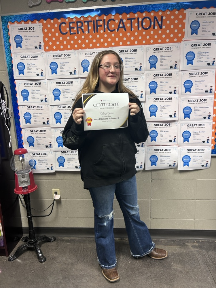 Students in Mrs. Blamey’s class are working hard to get certified !