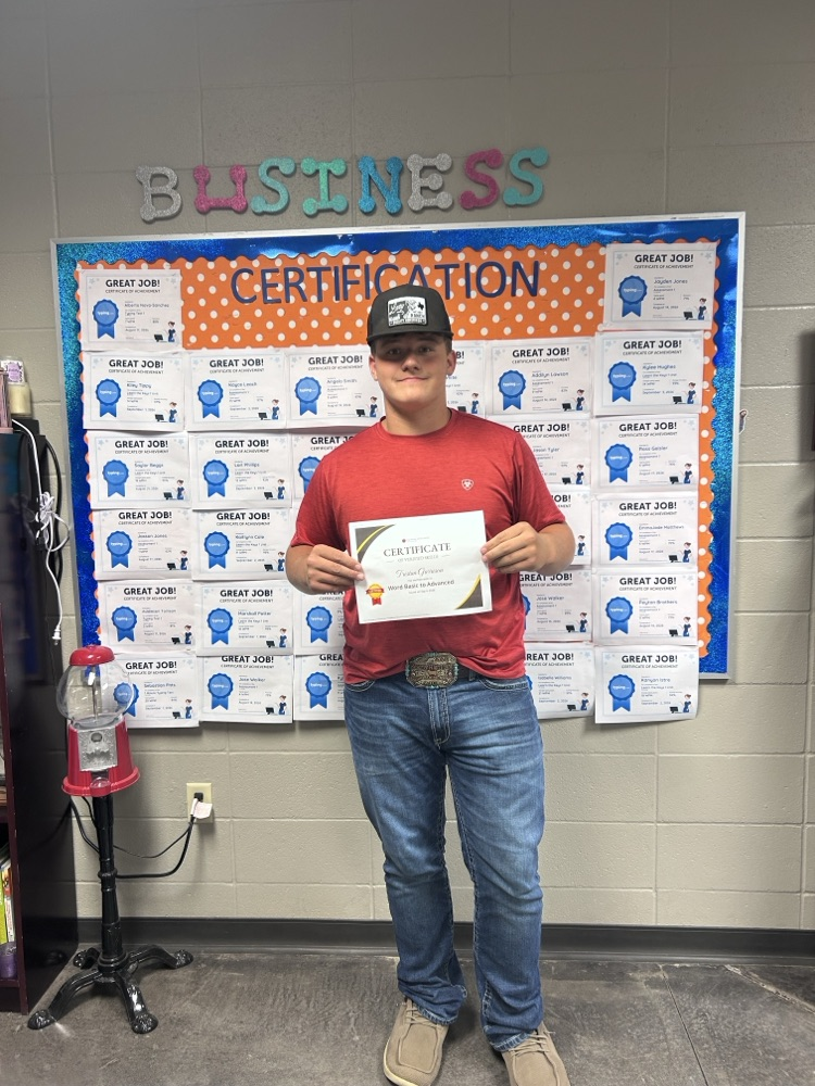 Students in Mrs. Blamey’s class are working hard to get certified !