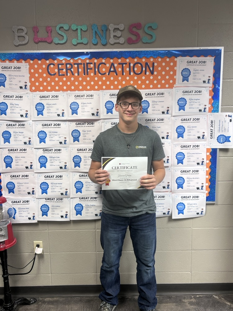 Students in Mrs. Blamey’s class are working hard to get certified !