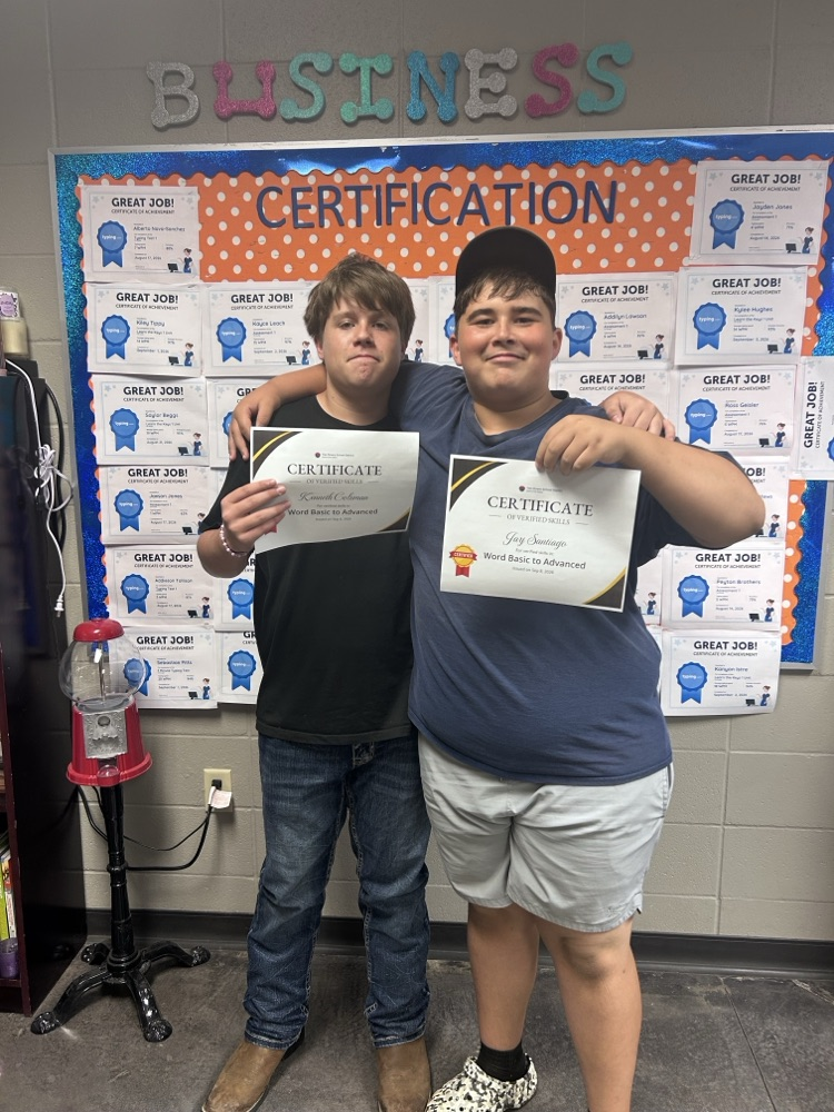 Students in Mrs. Blamey’s class are working hard to get certified !