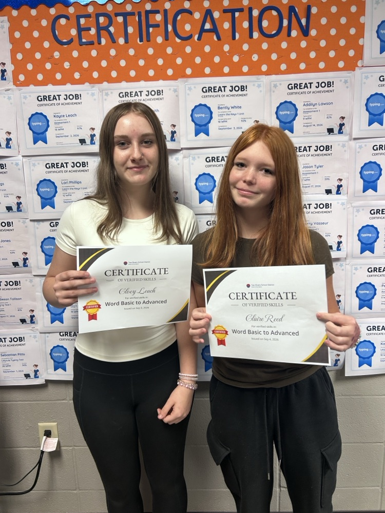 Students in Mrs. Blamey’s class are working hard to get certified !