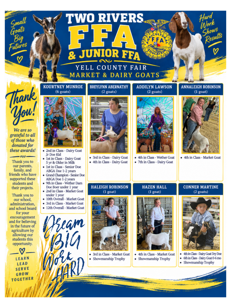 Congratulations to our FFA and our JR FFA!!