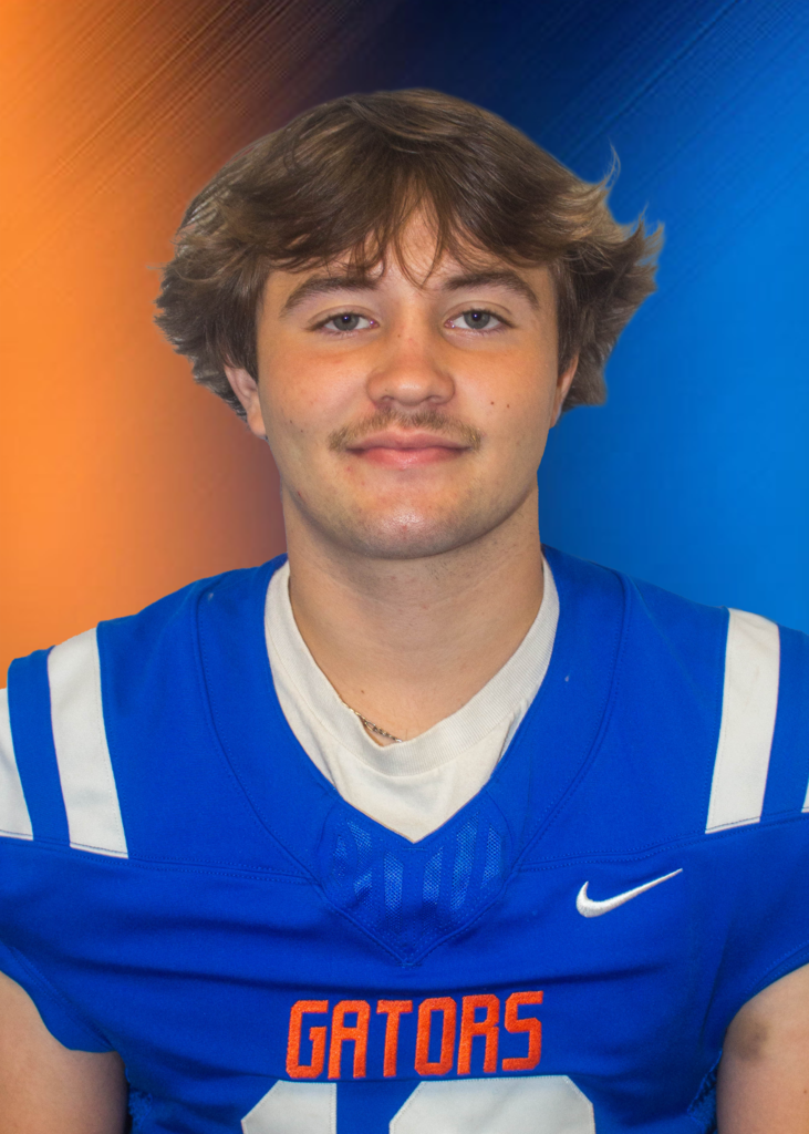 Jordan Jones, number 10, is her escort. He is a junior and the son of Dena and Rustin Jones. Jordan is active in football, basketball, and baseball. He enjoys hanging with friends, working on his truck, spending all his time with his girlfriend, and riding four-wheelers.