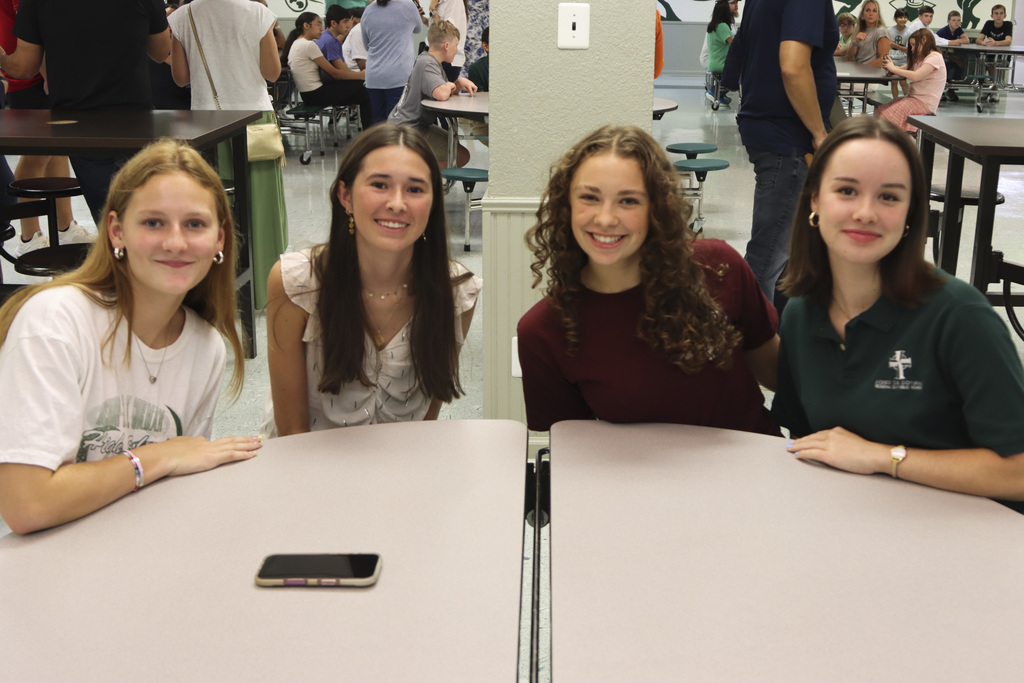 Some of our returning students welcoming new families and students.