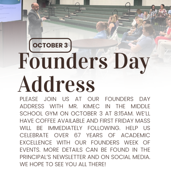 Founders Day Address by Mr. Kimec