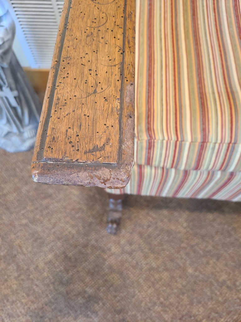 Right arm of the chair