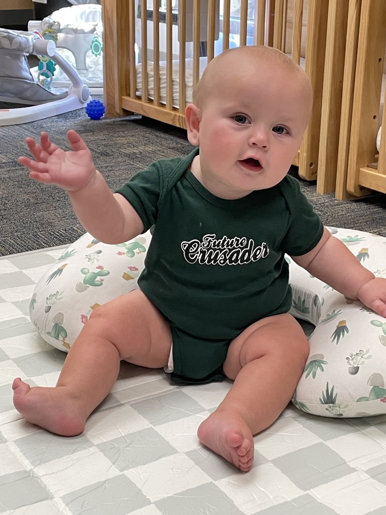 Thanks to Bishop Gorman for our Future Crusader shirts. . .  AND onesies!