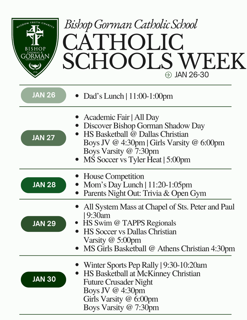 National Catholic Schools Week activities