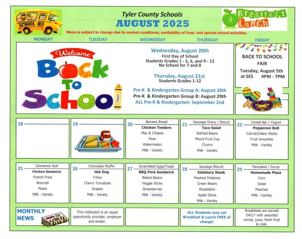 aug menu