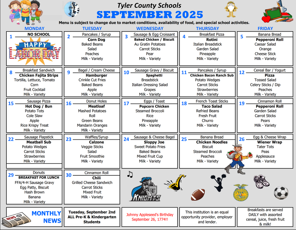 September Menu