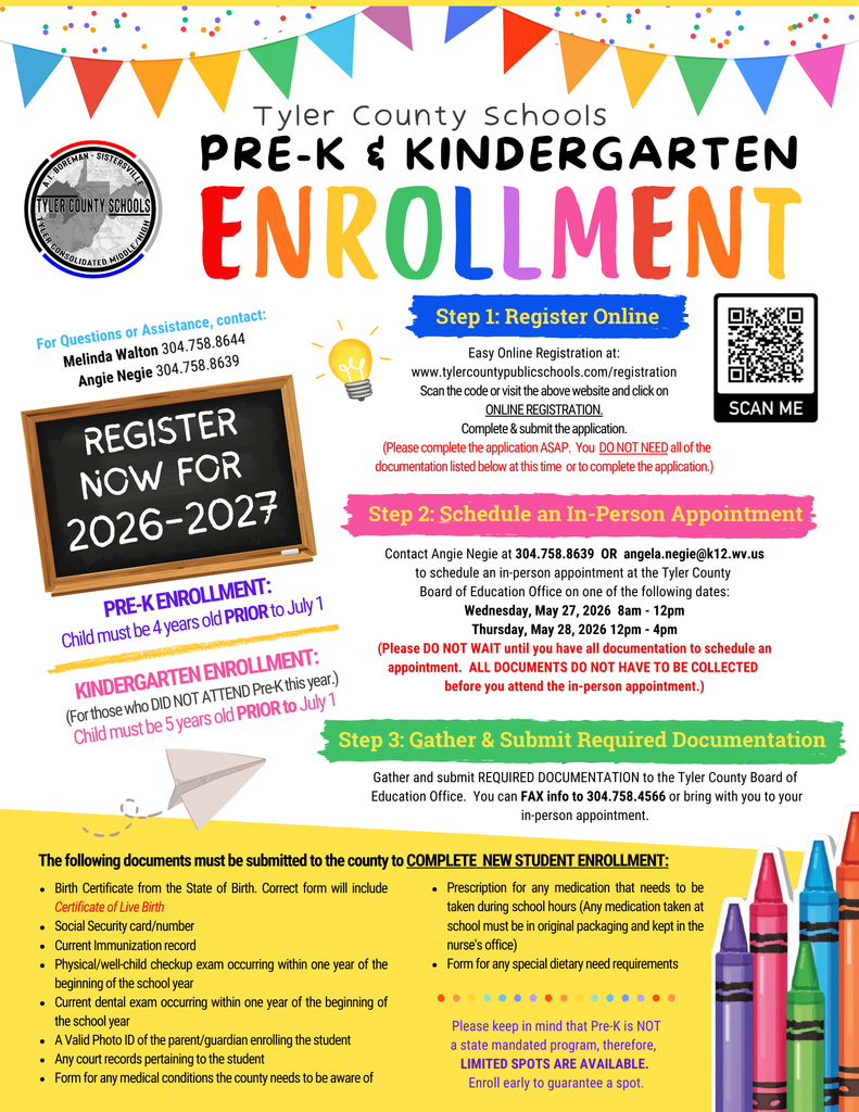 2026-2027 FINAL PRE-K & KINDERGARTEN ENROLLMENT AD
