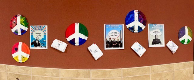 MLK peace plates hand painted by special needs students.