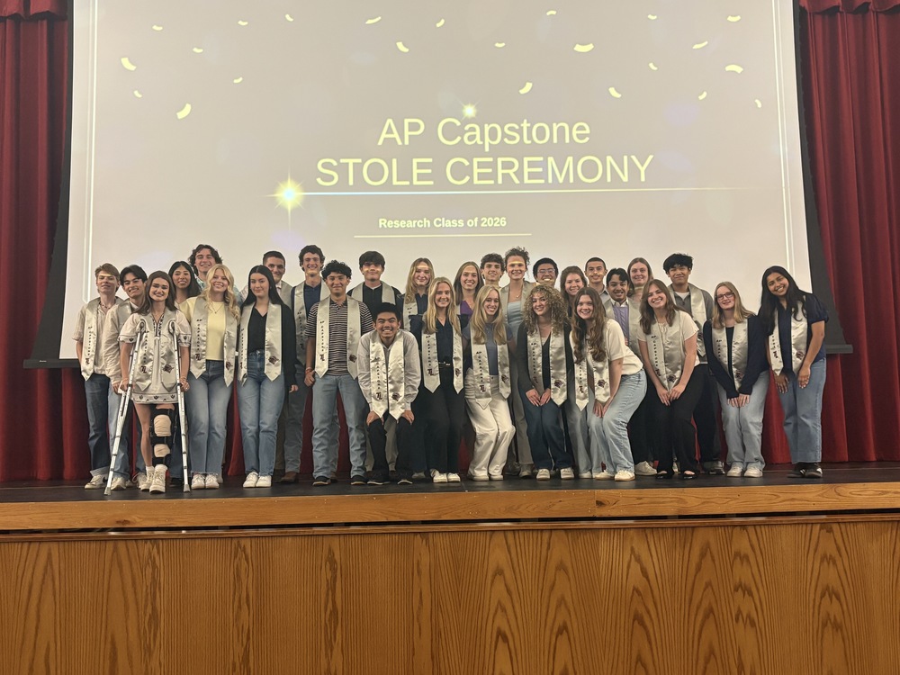 Tyler Legacy students who recieved their AP Capstone stoles