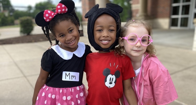 students in costumes 