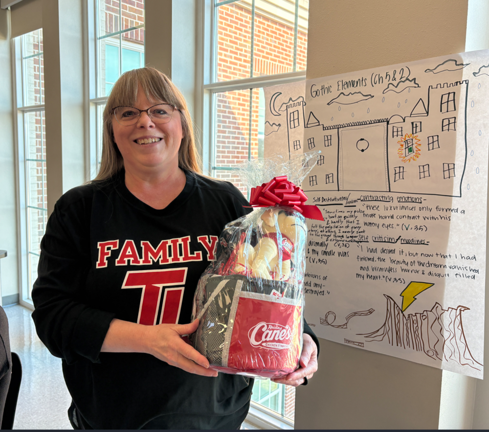 Tyler Legacy's January staff of the month, Mrs. Shelly Taylor