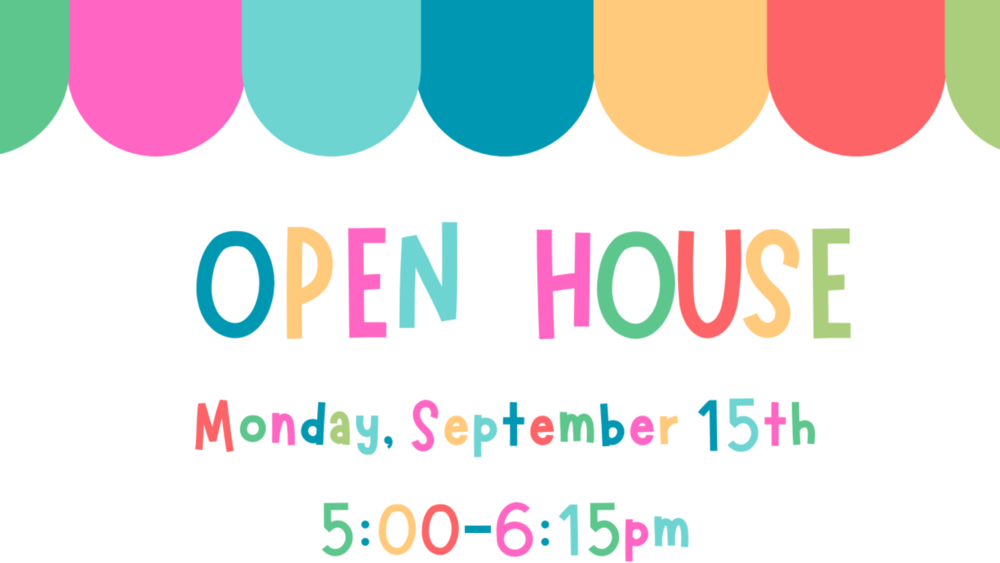 open house monday september 15th 5:00 - 6:15 pm