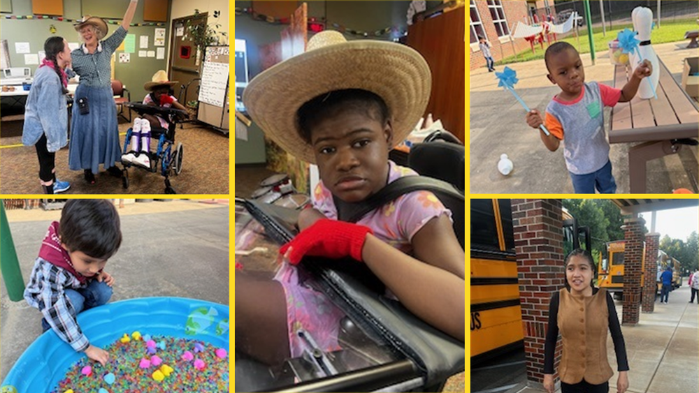 kids and adults dressed up in cowboy hats and cowboy type clothes