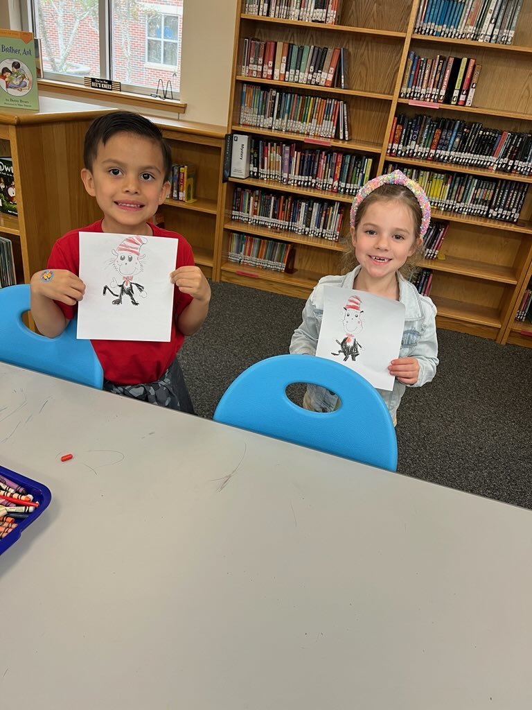 students working on read across america activities