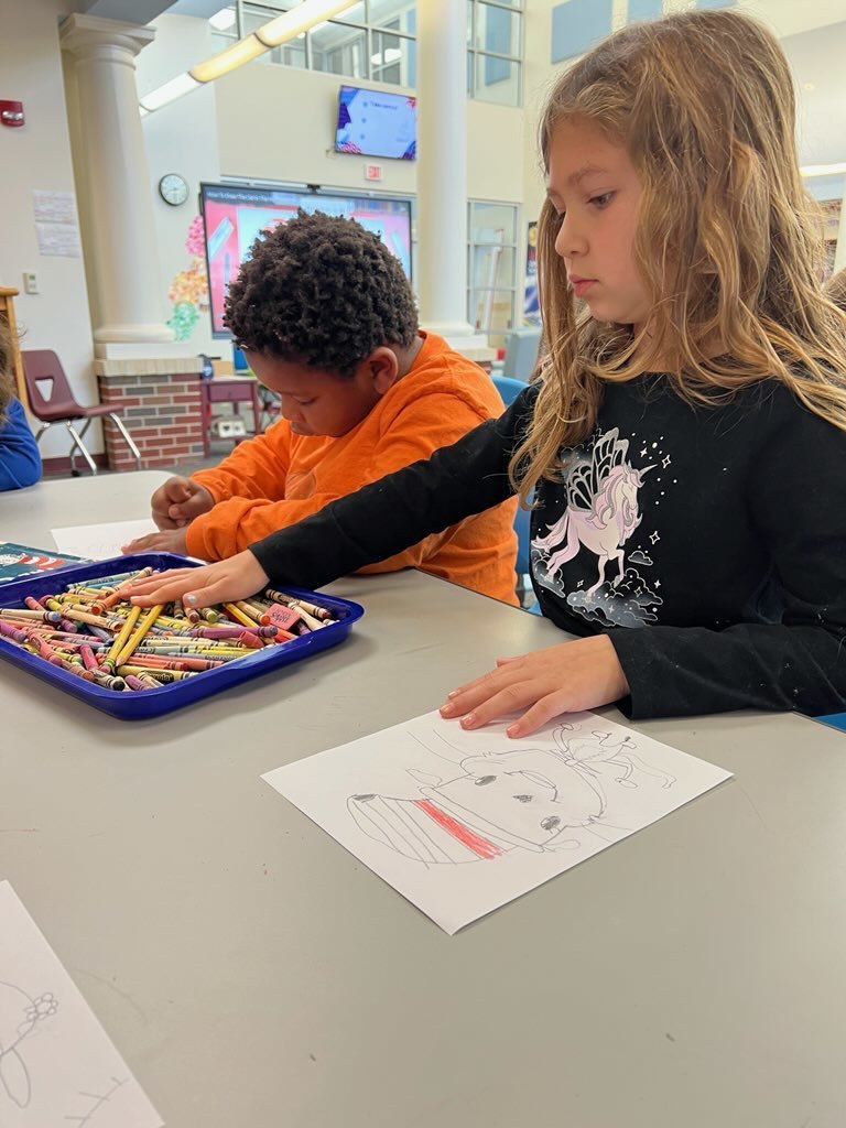 students working on read across america activities