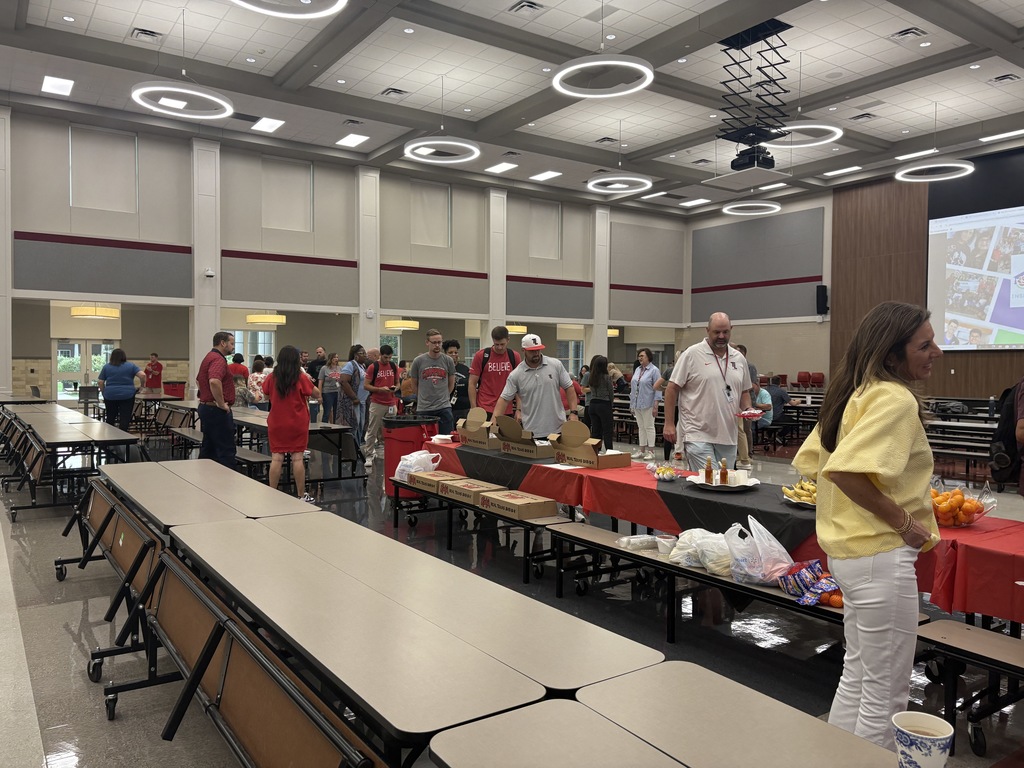 Tyler Legacy staff getting breakfast from PTA
