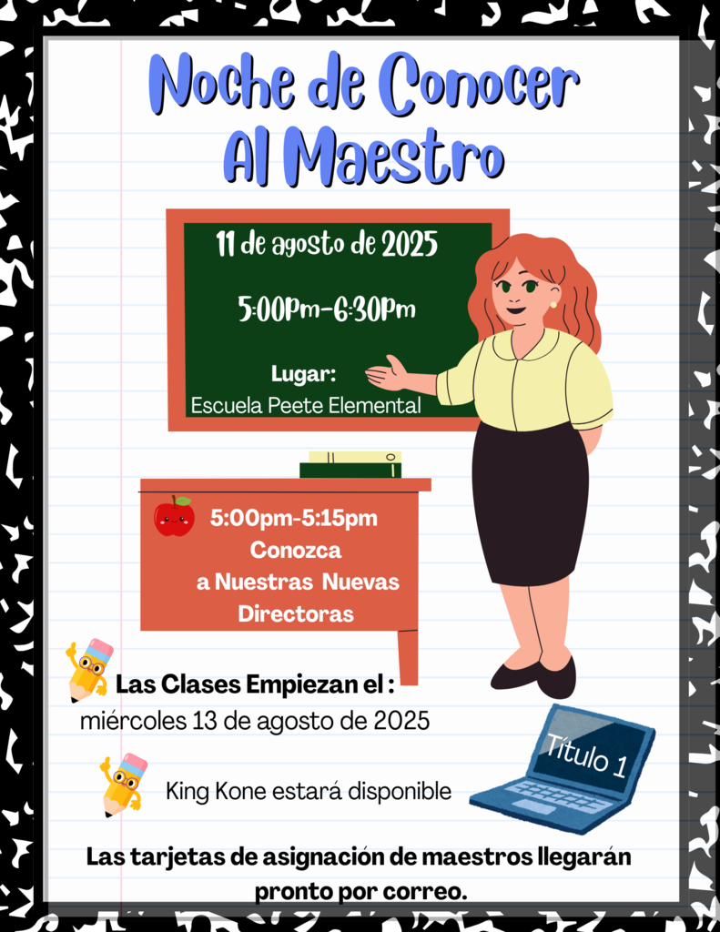 Meet the Teacher Spanish