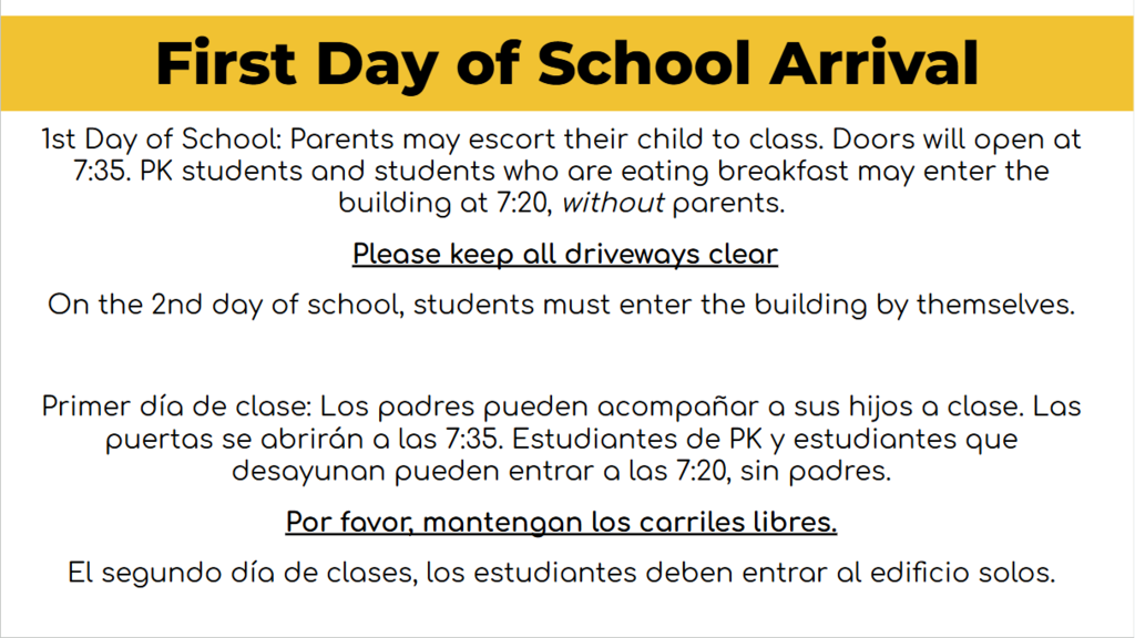first day